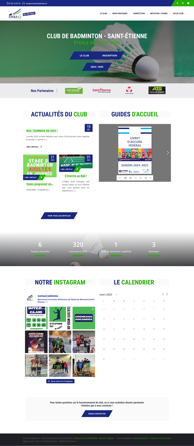 screenshot du site