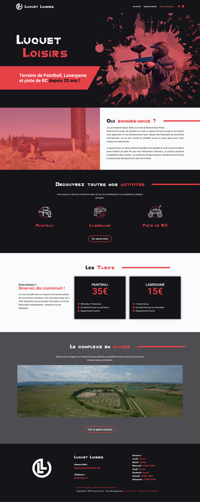 screenshot du site