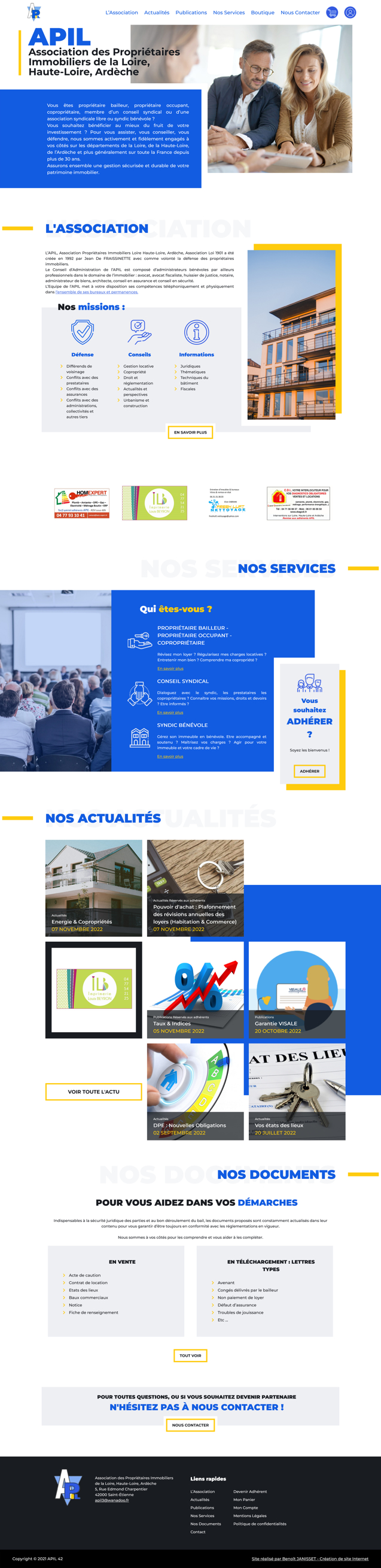 screenshot du site
